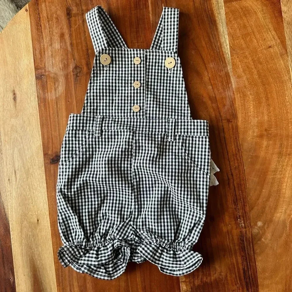 HARAJUKU Baby Girls 18M Mini Target Gingham‎ Ruffle One Piece Overall